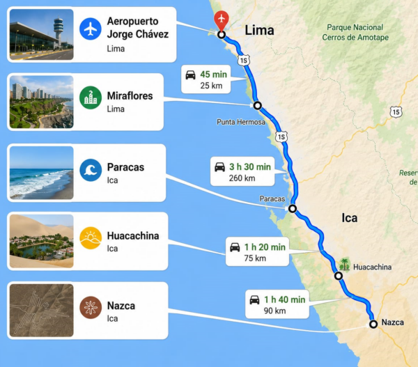 X- Line Transfer Lima - Paracas- Huacachina