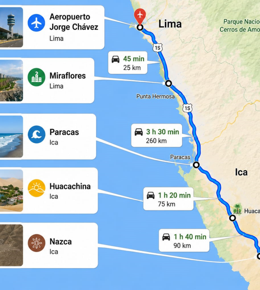 X- Line Transfer Lima - Paracas- Huacachina
